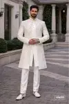 White Colour Outluk Vol 126 Party Wear Mens Indo Western Manufacturers 126013

